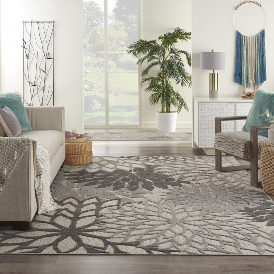 Nourison Aloha ALH05 Area Rug, Silver Grey, 9'6" x 13'