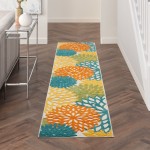 Nourison Aloha ALH05 Runner Rug, Turquoise/Multicolor, 2'3" x 10'