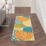 Nourison Aloha ALH05 Runner Rug, Turquoise/Multicolor, 2'3" x 8'