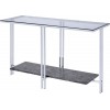 ACME Liddell Sofa Table, Chrome & Glass
