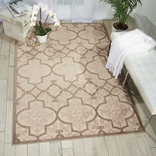 Nourison Aloha ALH14 Indoor/Outdoor Area Rug, Cream, 7'10" x 10'6"