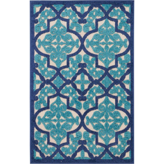 Nourison Aloha ALH14 Area Rug, Navy, 2'8" x 4'