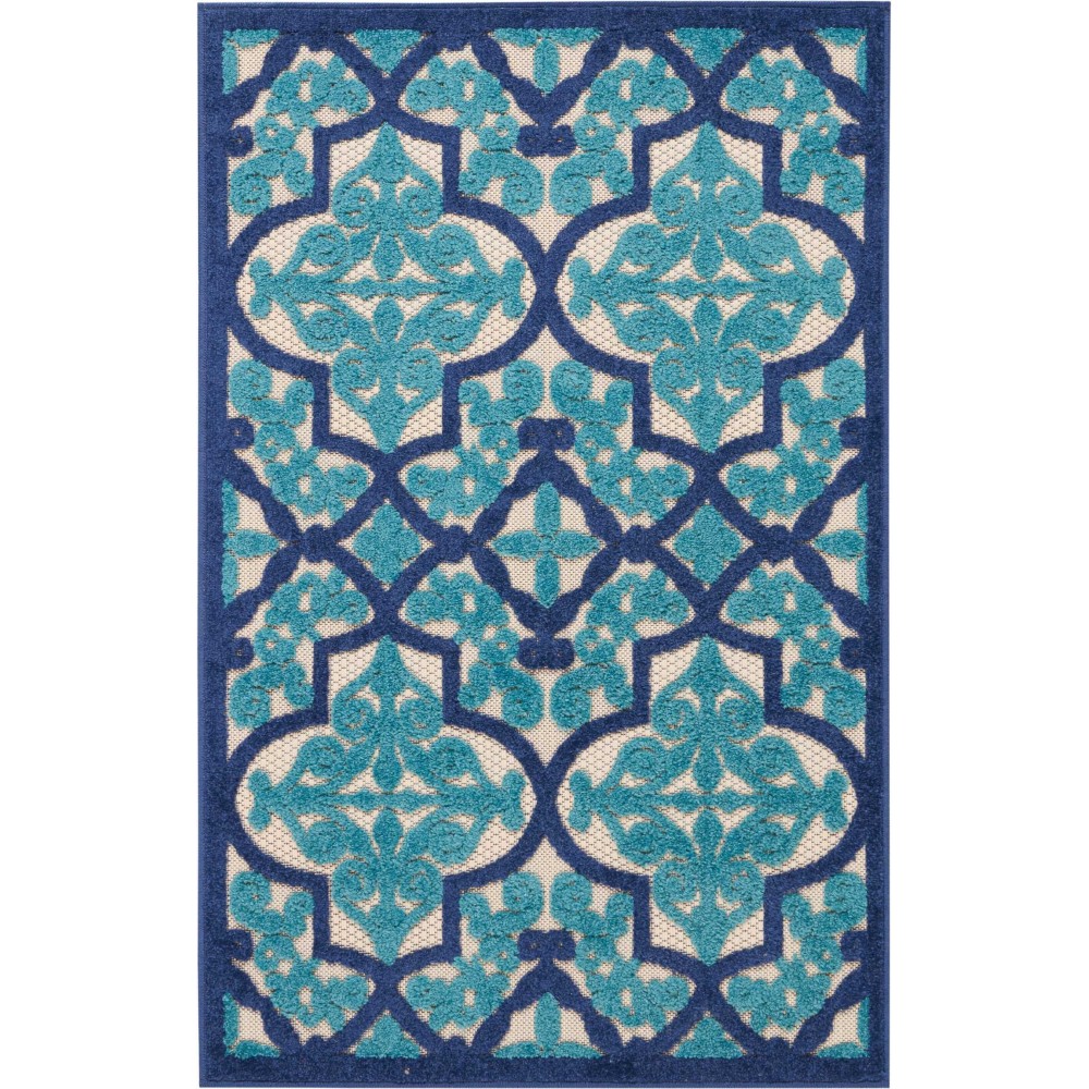 Nourison Aloha ALH14 Area Rug, Navy, 2'8" x 4'