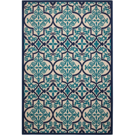 Nourison Aloha ALH14 Area Rug, Navy, 3'6" x 5'6"