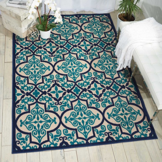 Nourison Aloha ALH14 Area Rug, Navy, 5'3" x 7'5"