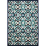 Nourison Aloha ALH14 Indoor/Outdoor Area Rug, Navy, 7'10" x 10'6"