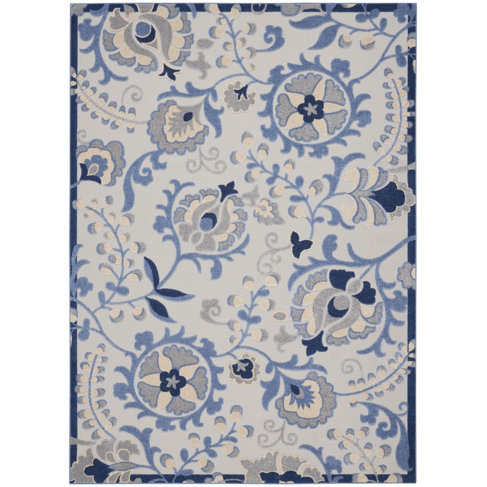 Nourison Aloha ALH17 Area Rug, Blue/Grey, 12' x 15'