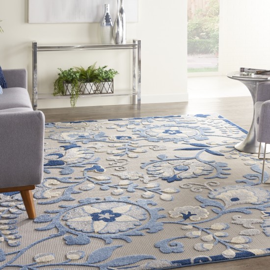 Nourison Aloha ALH17 Area Rug, Blue/Grey, 12' x 15'