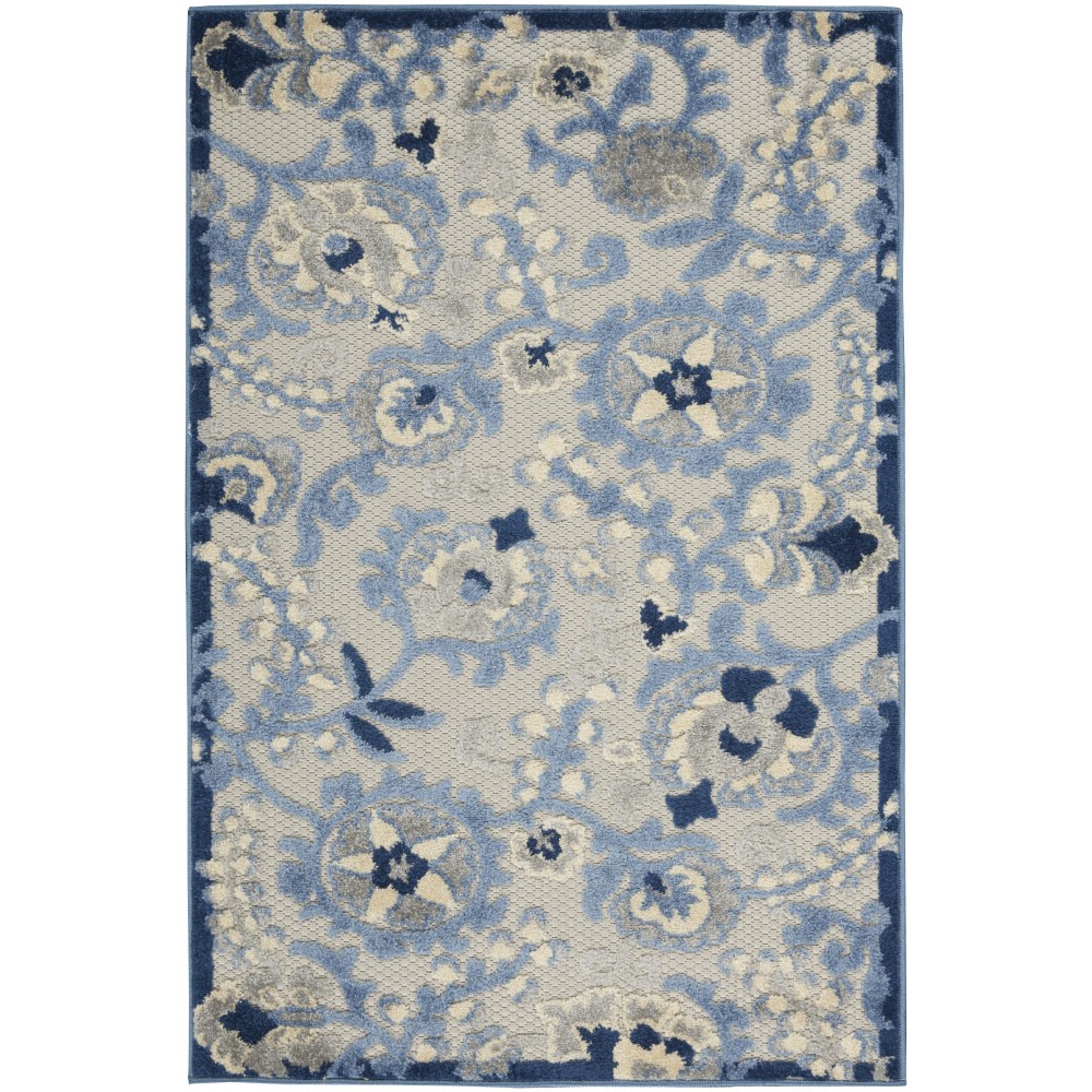 Nourison Aloha ALH17 Area Rug, Blue/Grey, 2'8" x 4'