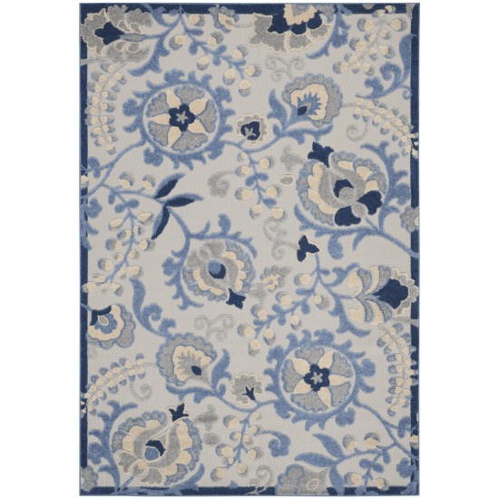 Nourison Aloha ALH17 Area Rug, Blue/Grey, 3'6" x 5'6"