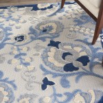 Nourison Aloha ALH17 Area Rug, Blue/Grey, 5'3" x 7'5"