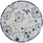 Nourison Aloha ALH17 Area Rug, Blue/Grey, 5'3" x Round