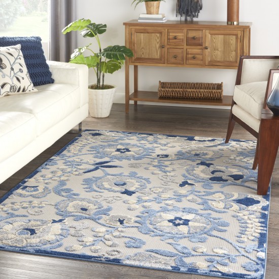 Nourison Aloha ALH17 Area Rug, Blue/Grey, 6' x 9'