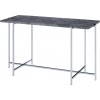 ACME Adelae Sofa Table, Faux Marble & Chrome