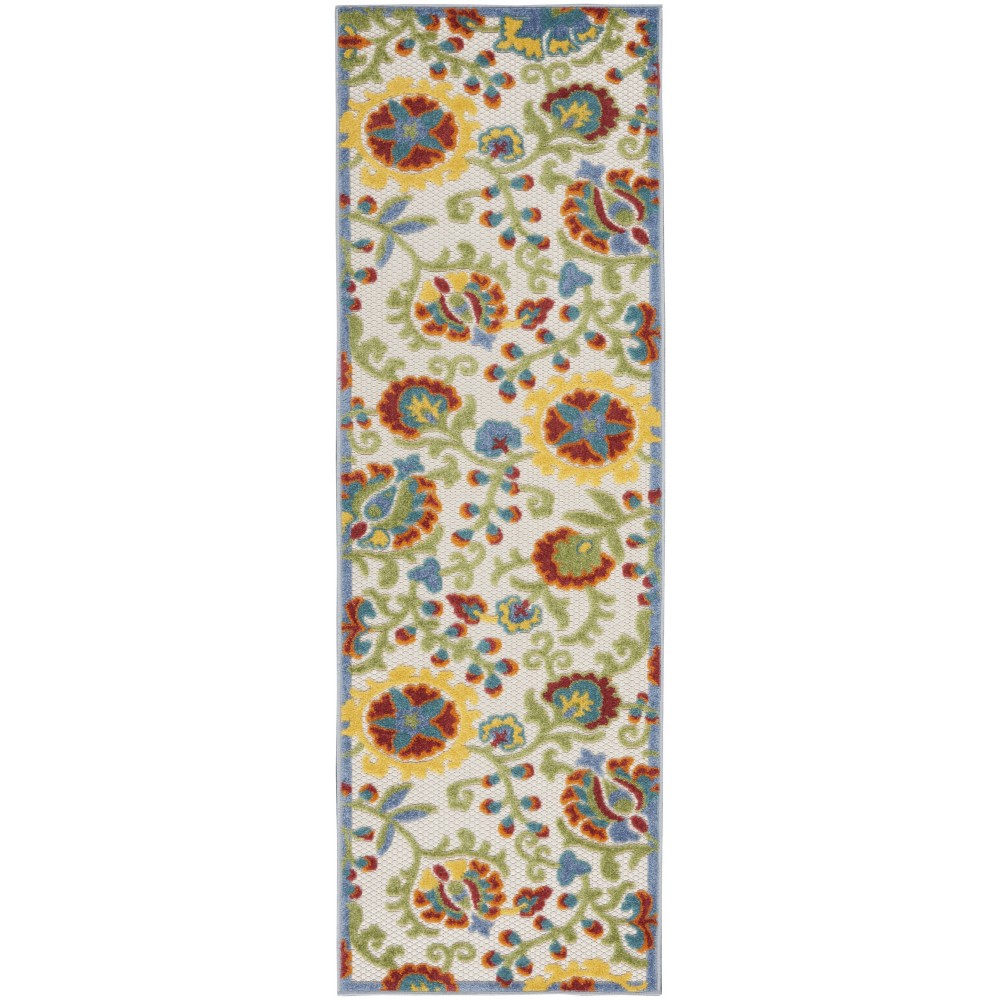 Nourison Aloha ALH17 Runner Rug, Ivory/Multicolor, 2'3" x 8' Nourison Aloha ALH17 Runner Rug, Ivory/Multicolor, 2'3" x 8'