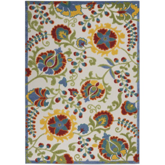 Nourison Aloha ALH17 Area Rug, Ivory/Multicolor, 3'6" x 5'6"