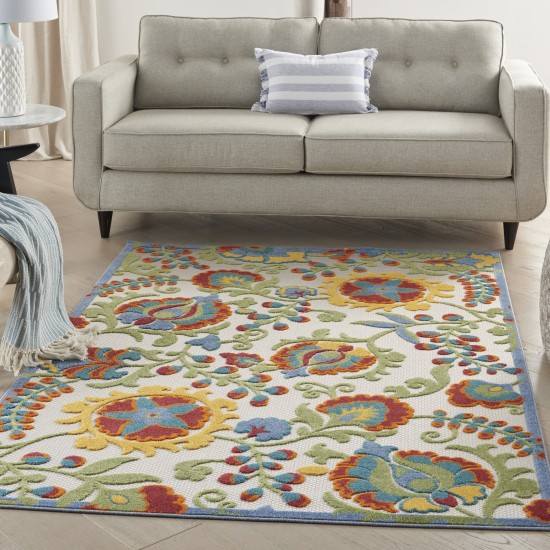 Nourison Aloha ALH17 Area Rug, Ivory/Multicolor, 3'6" x 5'6"