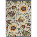 Nourison Aloha ALH17 Area Rug, Ivory/Multicolor, 5'3" x 7'5"