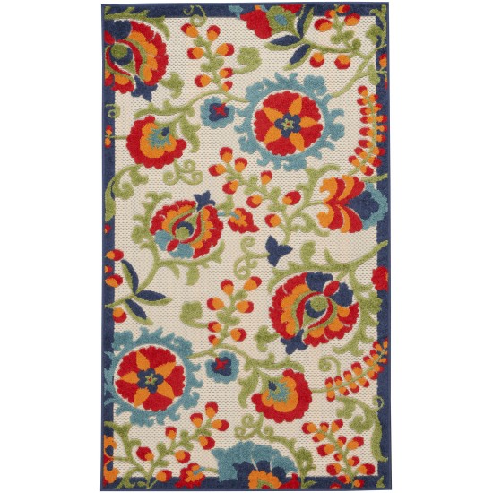 Nourison Aloha ALH17 Indoor/Outdoor Area Rug, Multicolor, 3' x 5'