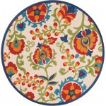 Nourison Aloha ALH17 Area Rug, Multicolor, 4' x Round