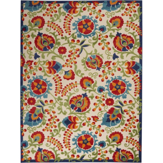 Nourison Aloha ALH17 Indoor/Outdoor Area Rug, Multicolor, 7'10" x 10'6"