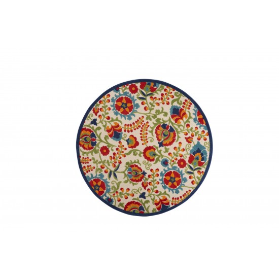 Nourison Aloha ALH17 Indoor/Outdoor Area Rug, Multicolor, 7'10" x Round