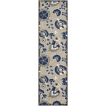 Nourison Aloha ALH17 Runner Rug, Natural/Blue, 2'3" x 10'