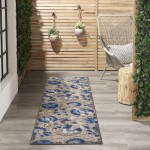 Nourison Aloha ALH17 Runner Rug, Natural/Blue, 2'3" x 10'