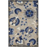 Nourison Aloha ALH17 Area Rug, Natural/Blue, 2'8" x 4'