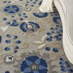 Nourison Aloha ALH17 Area Rug, Natural/Blue, 3'6" x 5'6"