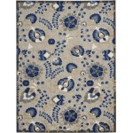 Nourison Aloha ALH17 Area Rug, Natural/Blue, 9'6" x 13'