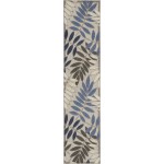 Nourison Aloha ALH18 Runner Rug, Grey/Blue, 2'3" x 8'