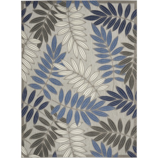 Nourison Aloha ALH18 Area Rug, Grey/Blue, 6' x 9'