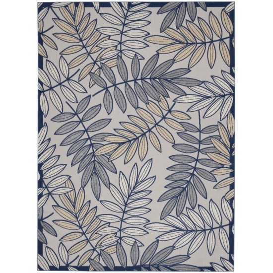 Nourison Aloha ALH18 Area Rug, Ivory/Navy, 12' x 15'