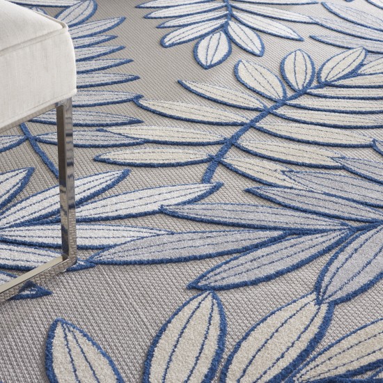 Nourison Aloha ALH18 Area Rug, Ivory/Navy, 12' x 15'