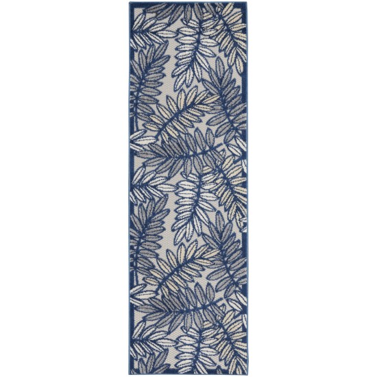 Nourison Aloha ALH18 Runner Rug, Ivory/Navy, 2' x 6'