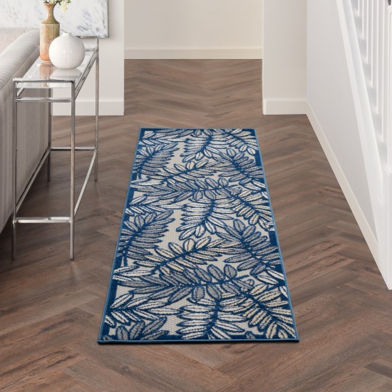 Nourison Aloha ALH18 Runner Rug, Ivory/Navy, 2' x 6'