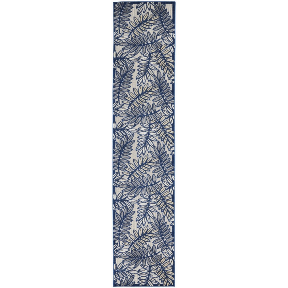Nourison Aloha ALH18 Runner Rug, Ivory/Navy, 2'3" x 12' Nourison Aloha ALH18 Runner Rug, Ivory/Navy, 2'3" x 12'