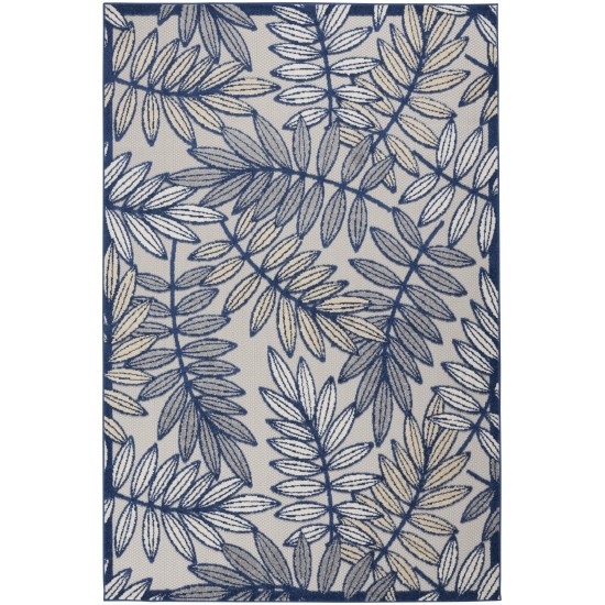 Nourison Aloha ALH18 Area Rug, Ivory/Navy, 5'3" x 7'5"