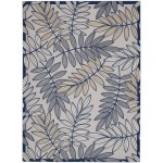 Nourison Aloha ALH18 Area Rug, Ivory/Navy, 9'6" x 13'