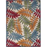 Nourison Aloha ALH18 Indoor/Outdoor Area Rug, Multicolor, 10' x 14'