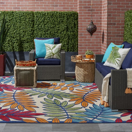 Nourison Aloha ALH18 Indoor/Outdoor Area Rug, Multicolor, 7' x 10'