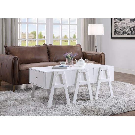 ACME Lonny Coffee Table (Convertible), White