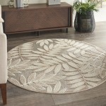 Nourison Aloha ALH18 Area Rug, Natural, 4' x Round