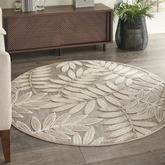 Nourison Aloha ALH18 Area Rug, Natural, 5'3" x Round