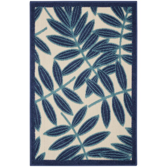 Nourison Aloha ALH18 Area Rug, Navy, 2' 8" x 4'