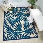 Nourison Aloha ALH18 Area Rug, Navy, 3'6" x 5'6"