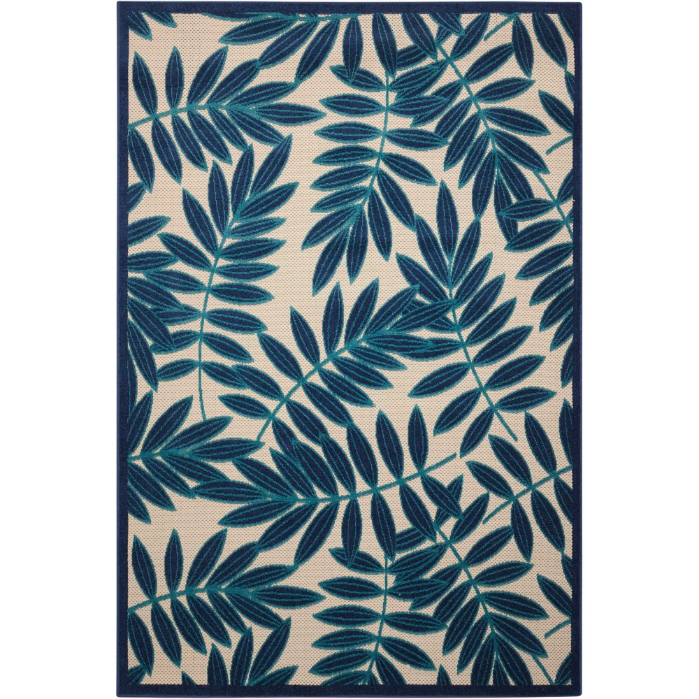 Nourison Aloha ALH18 Area Rug, Navy, 5'3" x 7'5"