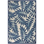 Nourison Aloha ALH18 Area Rug, Navy, 6' x 9'