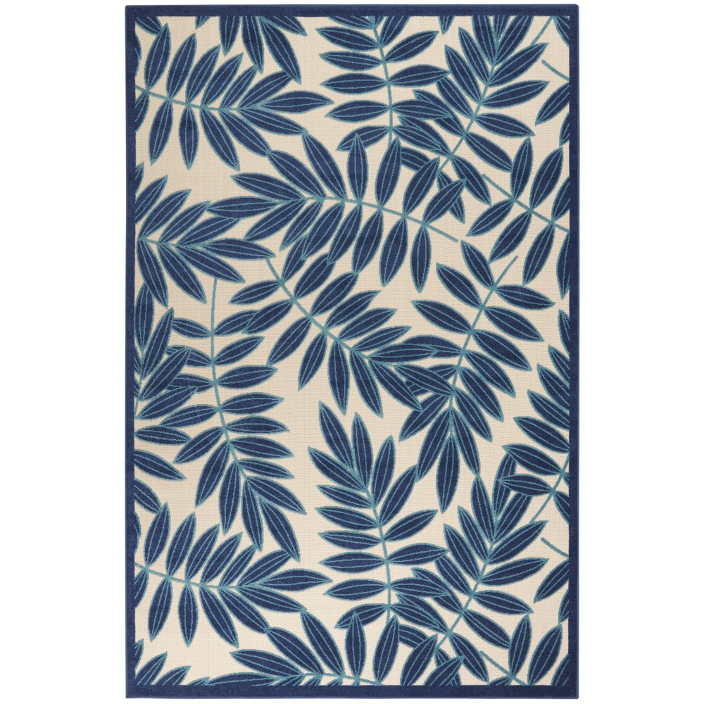 Nourison Aloha ALH18 Area Rug, Navy, 6' x 9'